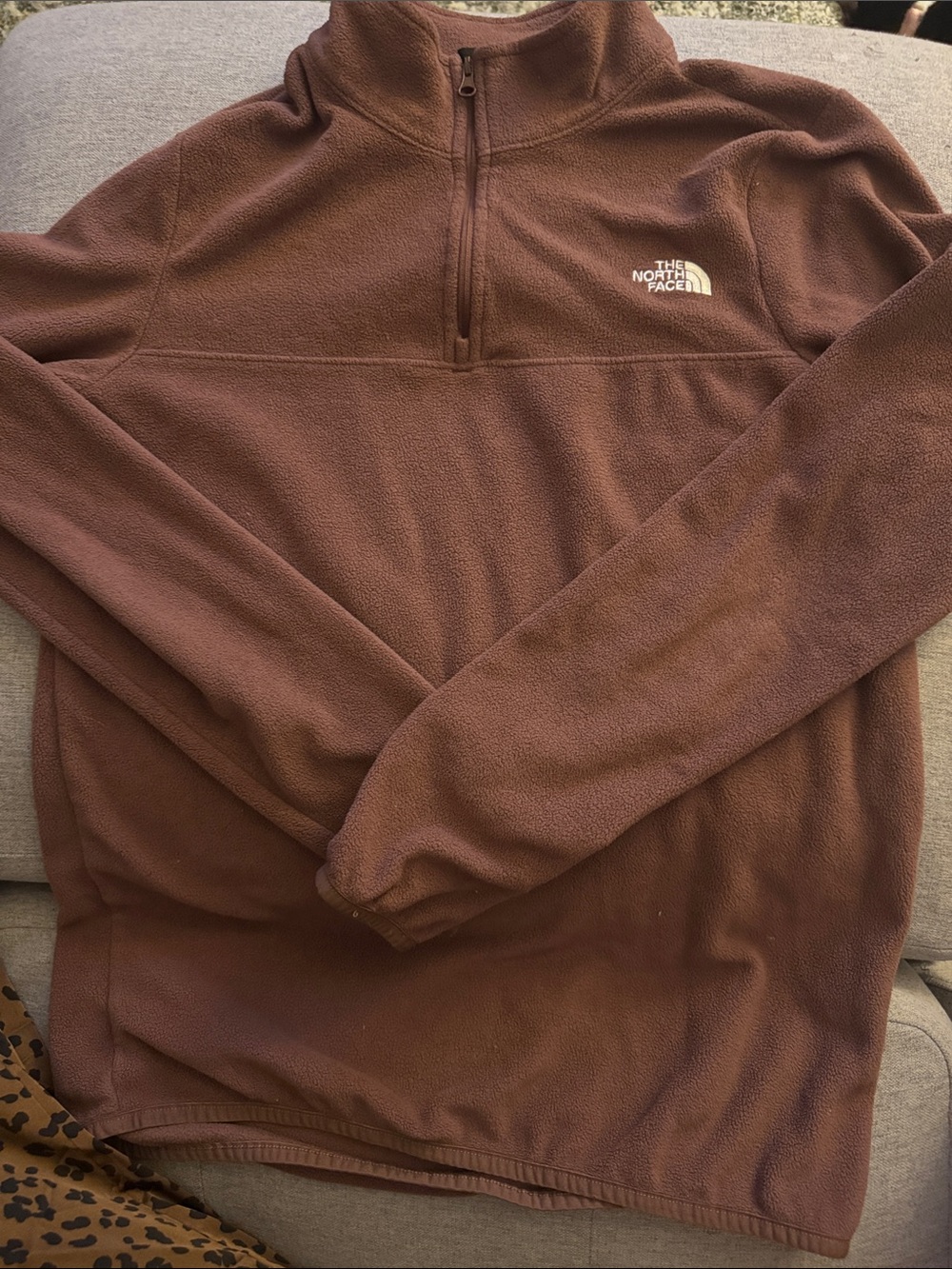The North Face Men's Brown Half-Zip Fleece Pullover